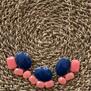 Blue & Coral Statement Necklace